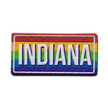 Retro Rainbow Indiana Patch