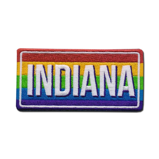 Retro Rainbow Indiana Patch