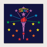 Rainbow Torch and Stars Poster