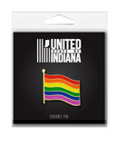 Rainbow Flag Enamel Pin - United State of Indiana: Indiana-Made T-Shirts and Gifts
