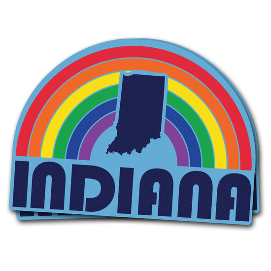 Rainbow State PRIDE Sticker - United State of Indiana: Indiana-Made T-Shirts and Gifts