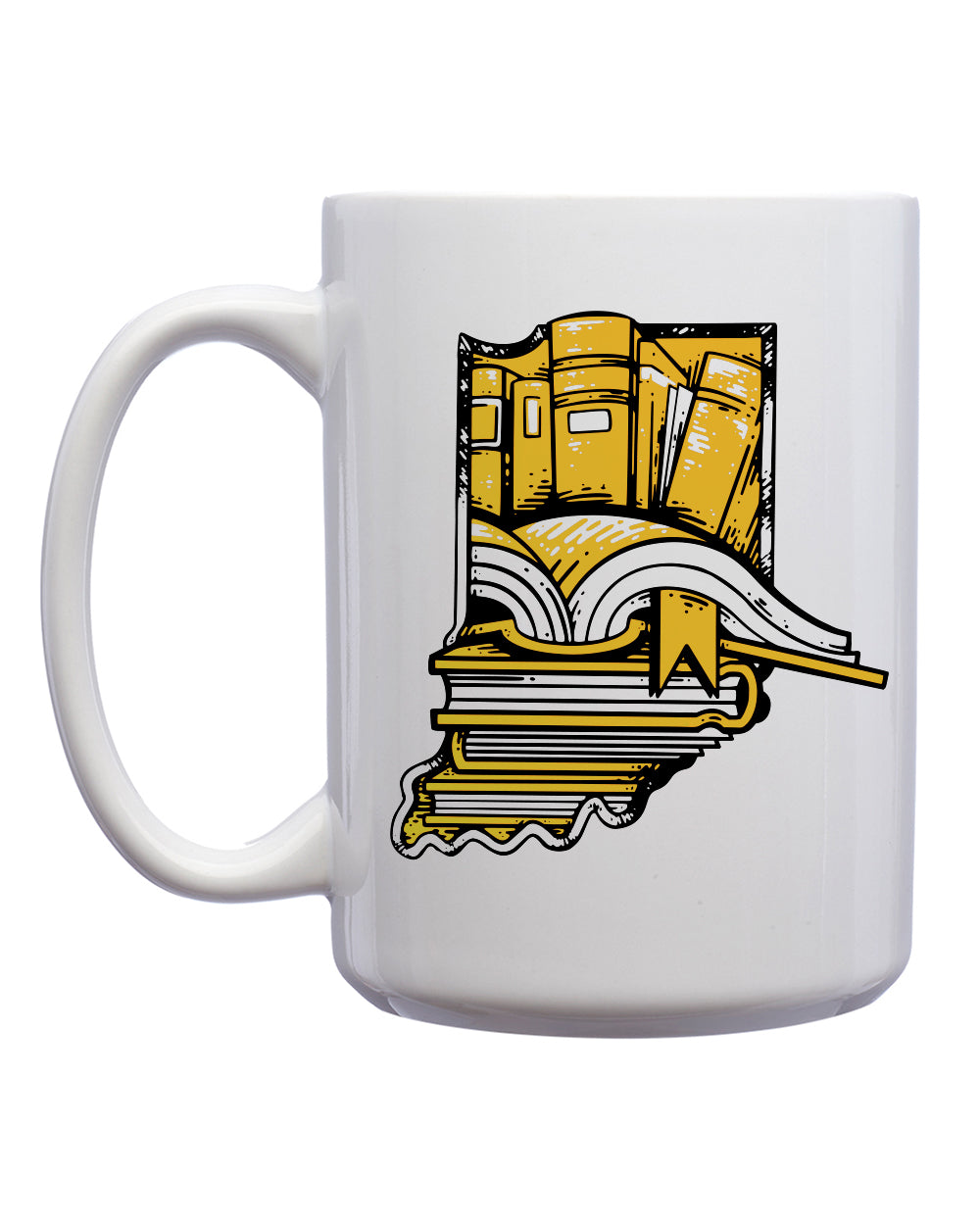 Support Your Local Library Mug - United State of Indiana: Indiana-Made T-Shirts and Gifts