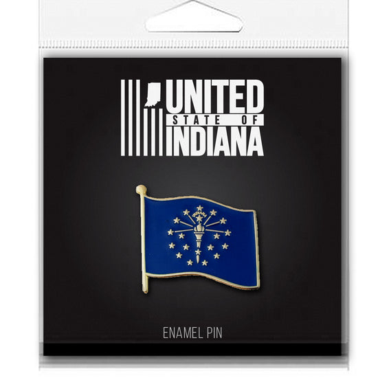 Torch and Stars Enamel Pin - United State of Indiana: Indiana-Made T-Shirts and Gifts