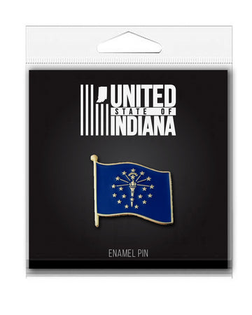 Torch and Stars Enamel Pin - United State of Indiana: Indiana-Made T-Shirts and Gifts