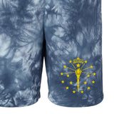 Torch and Stars Tie Dye Shorts