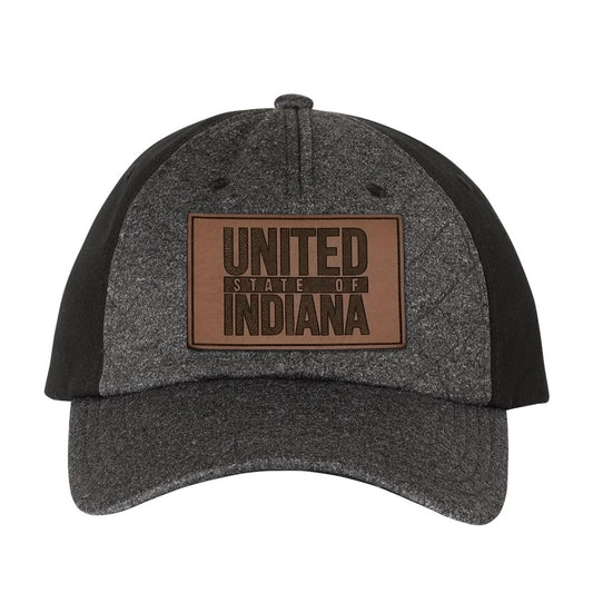 USI Leather Patch Quilted Front Cap