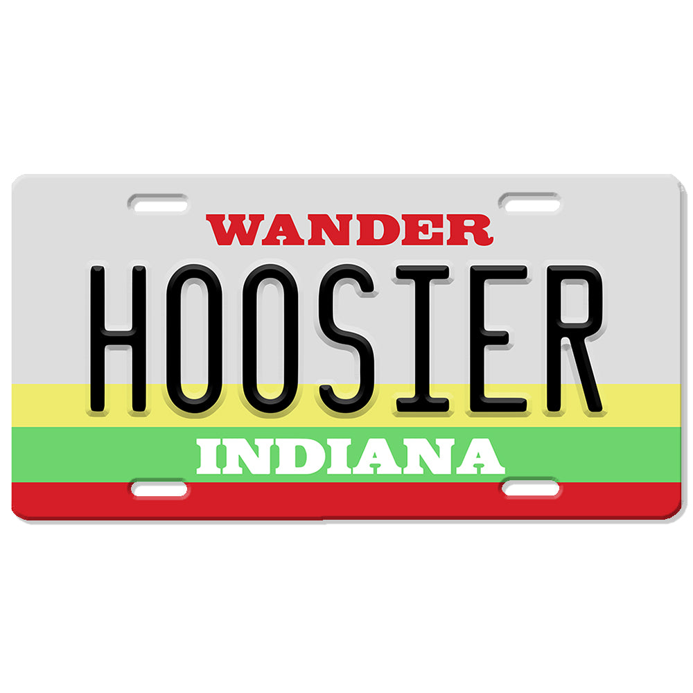 Wander Indiana License Plate