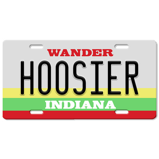 Wander Indiana License Plate