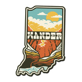 Wander Indiana Sticker