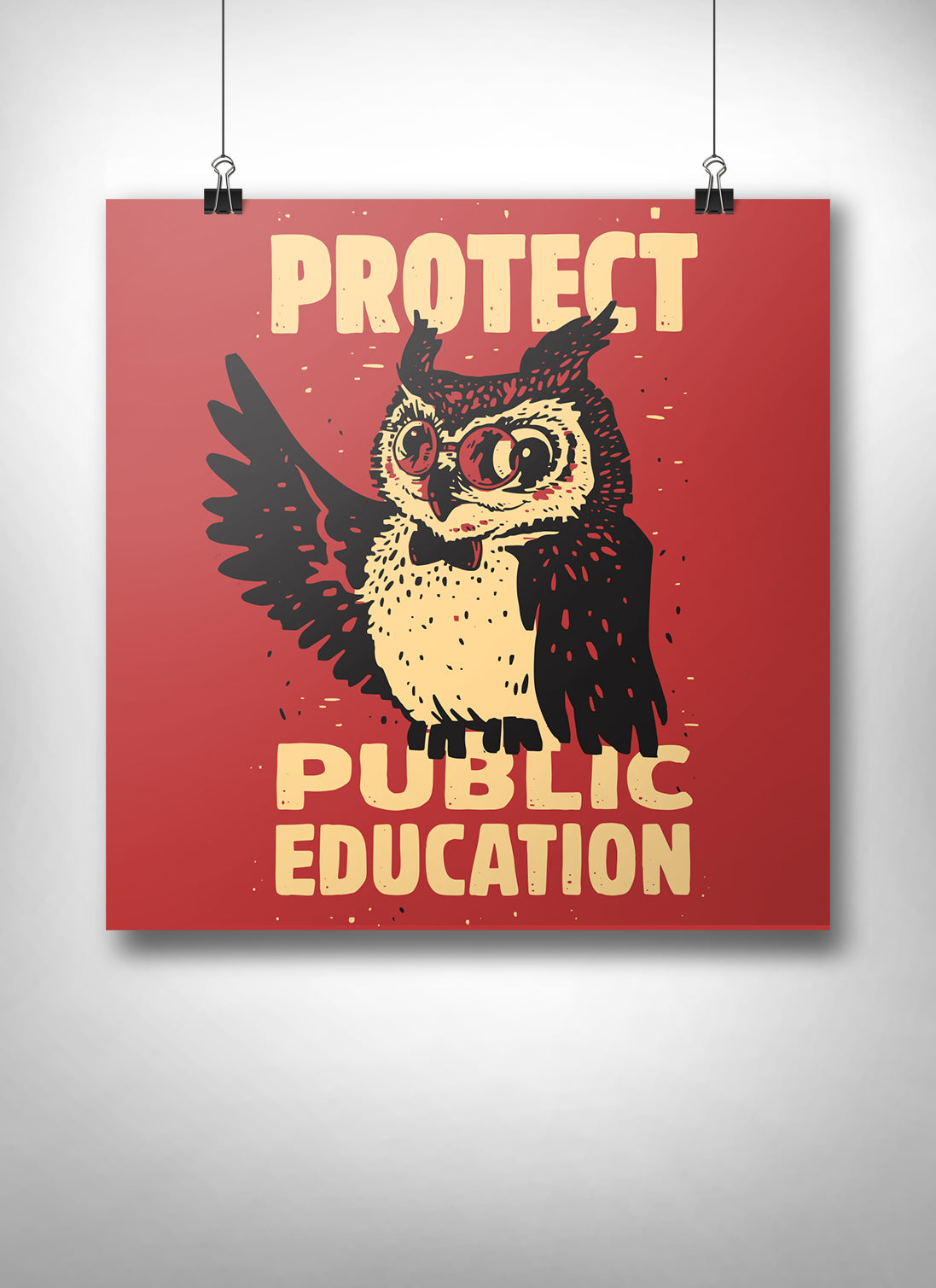 Wise Owl Poster - United State of Indiana: Indiana-Made T-Shirts and Gifts