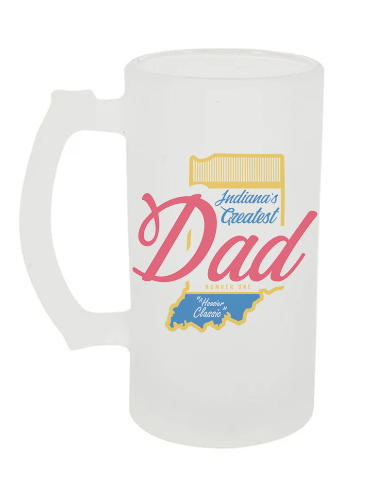 Indiana's Greatest Dad Frosted Beer Stein (Hamm's)