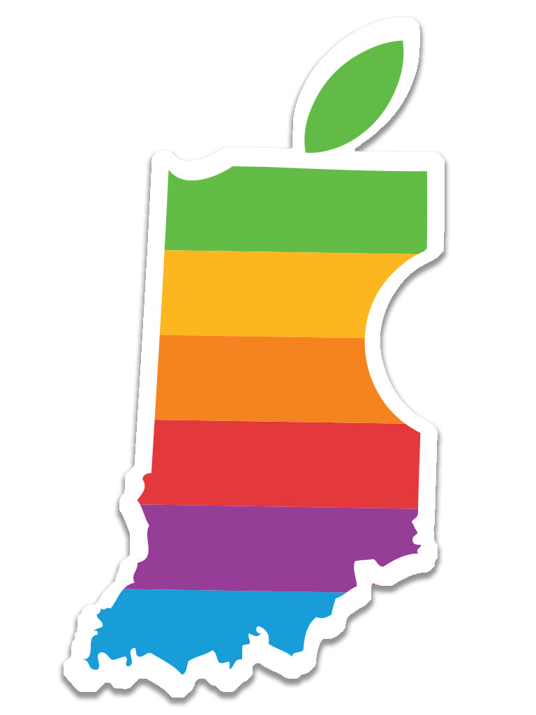 MacINtosh Sticker - United State of Indiana: Indiana-Made T-Shirts and Gifts